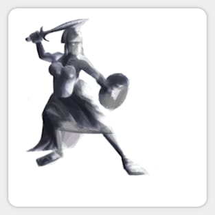 Goddess Of War Sword Sticker